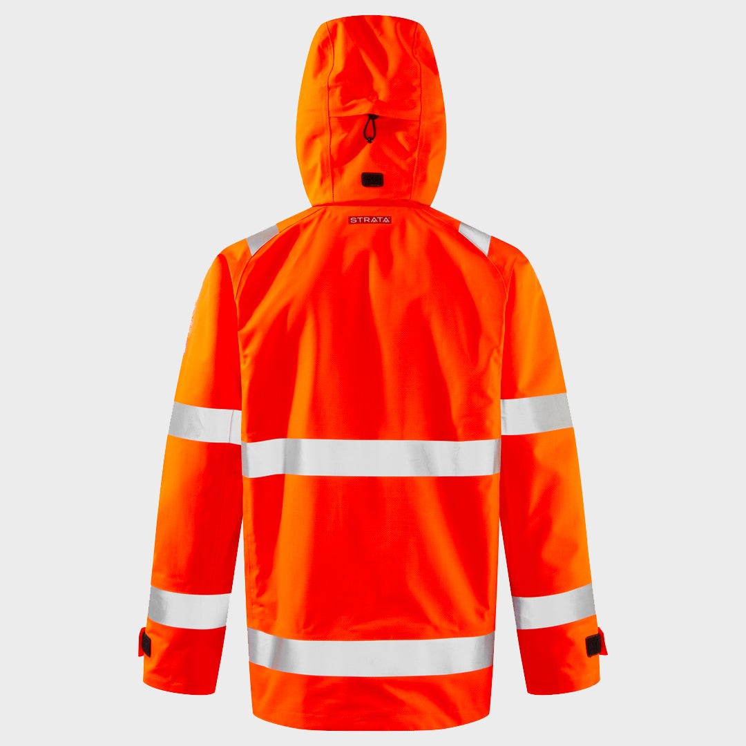Pomarańczowa wodoodporna kurtka STRATA® ARC Hi-Viz (CL.2/ARC2/ATPV 23)