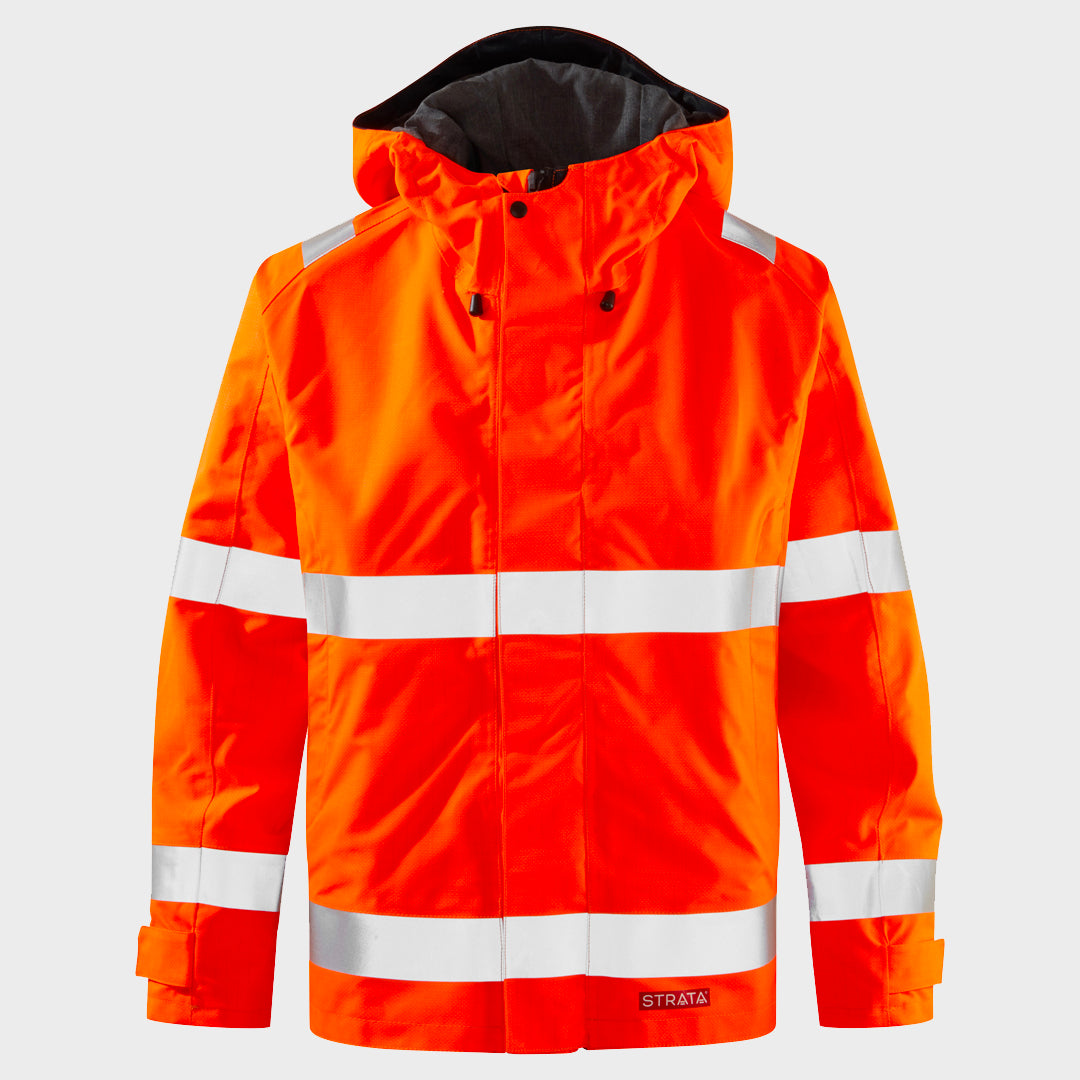 Pomarańczowa wodoodporna kurtka STRATA® ARC Hi-Viz (CL.2/ARC2/ATPV 23)